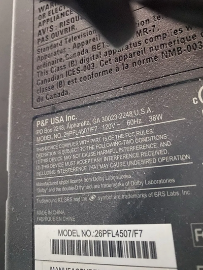 Philips 26pfl4507/f7 Image