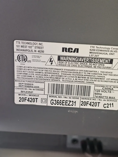 RCA 20F420T Image