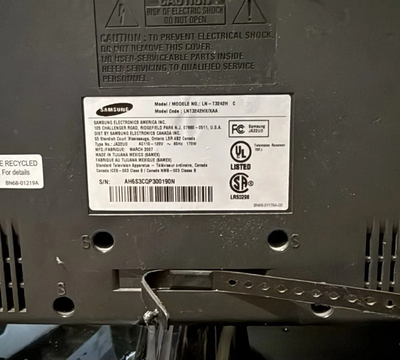 Samsung Ln-t3242h Image