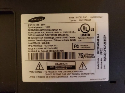 Samsung UN22F5000 Image