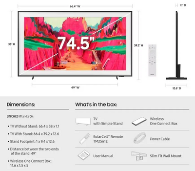 Samsung Model #QN75LS03FWFXZA Image