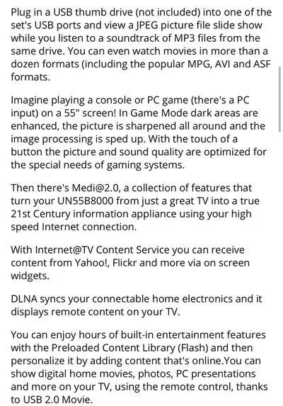 Samsung UN55B6000 Image