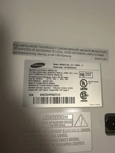 Samsung LN-T1954H Image