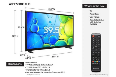 Samsung UN40F6000FFXZA Image