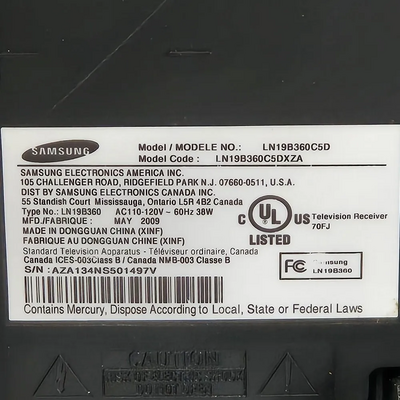 Samsung Ln19b360c5d Image