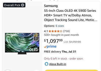 Samsung Qn55s90dafxza Image