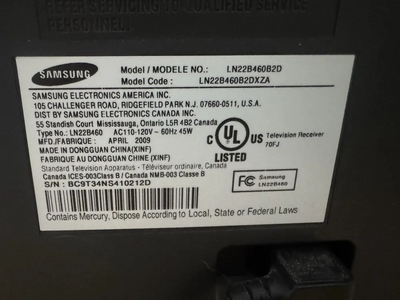 Samsung LN22B460B2D Image