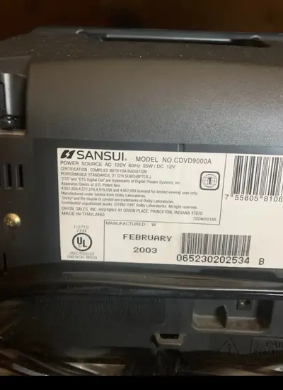 Sansui CDVD9000A Image