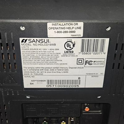Sansui Hdlcd19wb Image