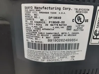 SANYO 19-in Image