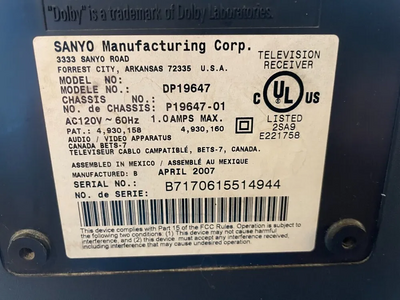 SANYO Dp19647 Image