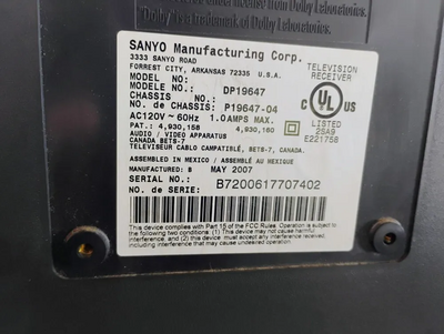 SANYO DP19648 Image