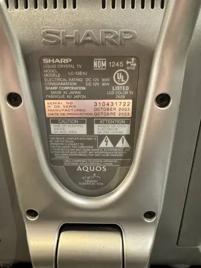Sharp Aquos lc-13e1u Image
