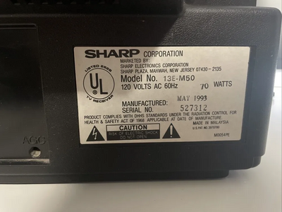 Sharp Model 13n-m150 Image