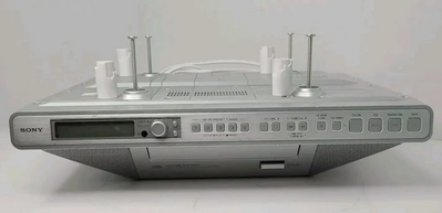 Sony Icf-cd555tv features am/fm radio, under cabinet tv Image