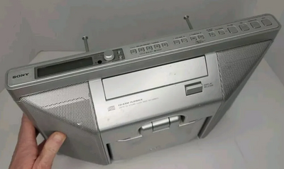 Sony Icf-cd555tv features am/fm radio, under cabinet tv Image