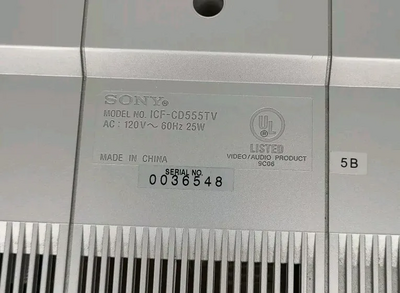 Sony Icf-cd555tv features am/fm radio, under cabinet tv Image