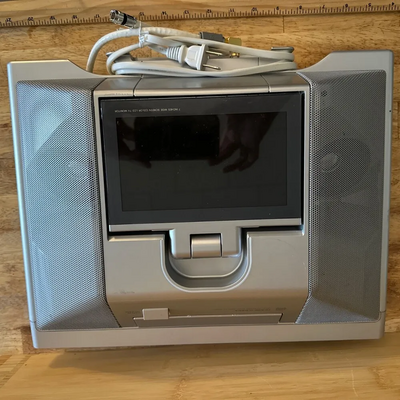 Sony Icf-cd555tv features am/fm radio, under cabinet tv Image