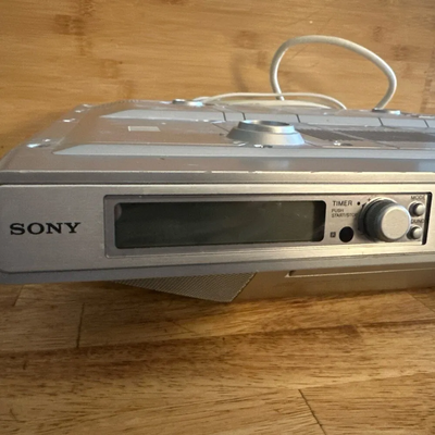 Sony Icf-cd555tv features am/fm radio, under cabinet tv Image
