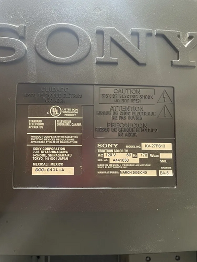 Sony KV-27FS120 Image