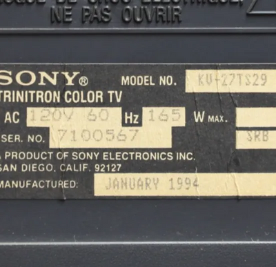 Sony Kv-20ts29 trinitron Image