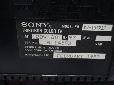 Sony Trinitron kv-13tr27 13 Image