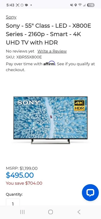 Sony Xbr-x800e Image