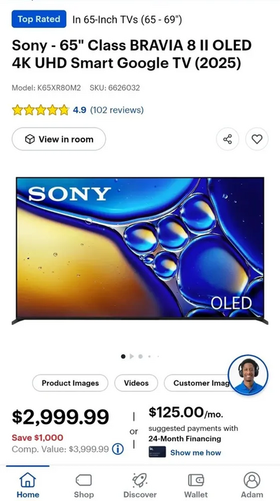 Sony K65xr80m2 Image