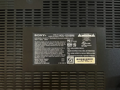 Sony Bravia KDL-52XBR6 Image