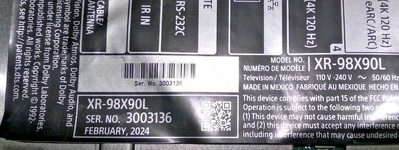 Sony Xr98x90l Image
