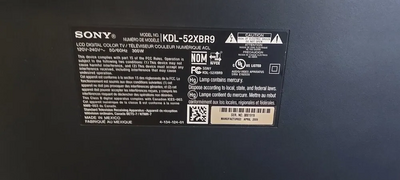 Sony Bravia kdl-52xbr9 Image