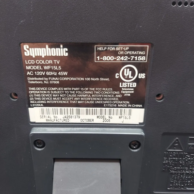 Symphonic WF15L5 Image