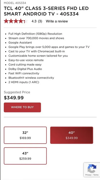 TCL 40s334 Image