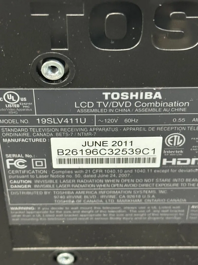 Toshiba 19CV100U Image