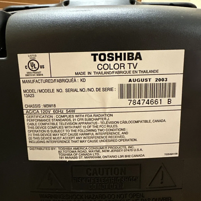 Toshiba 13A23 Image