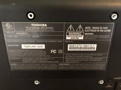 Toshiba 19av600u Image
