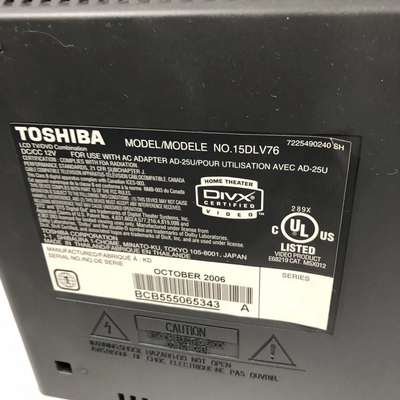 Toshiba 15dlv76 Image