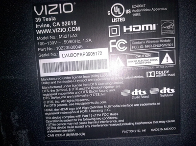 VIZIO M322i-B1 Image
