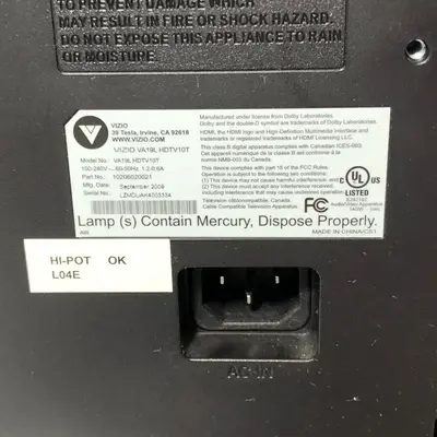 VIZIO VA19LHDTV10T Image