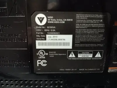 VIZIO M190VA Image