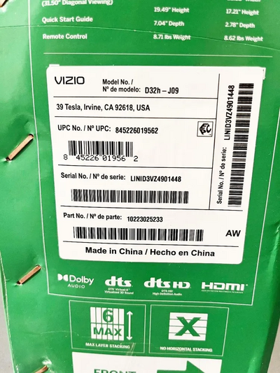 VIZIO D32h-j09 Image