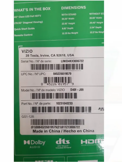 VIZIO D40f-j09 Image