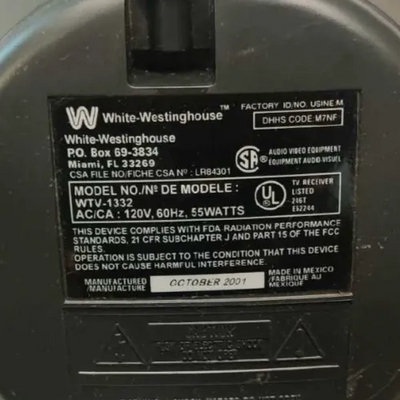 Westinghouse WTV1332 Image