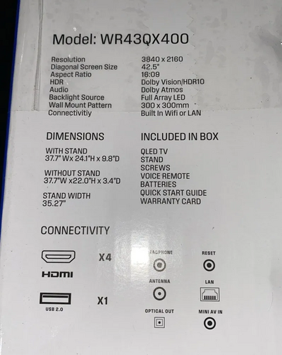 Westinghouse WR43QX400 Image