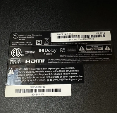 Westinghouse WR50UT4212 Image