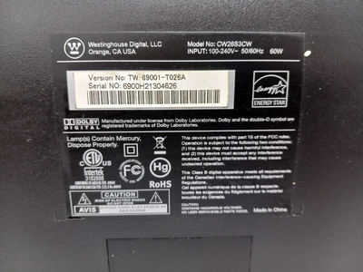 Westinghouse Cw2653cw Image