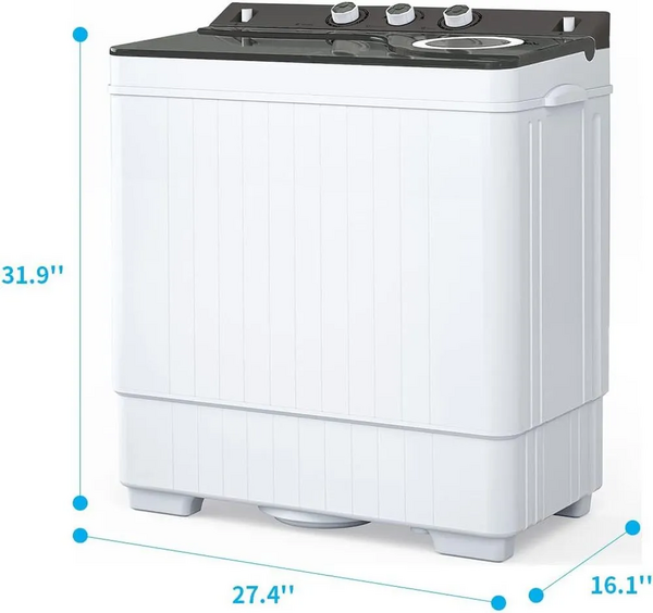 Leadzm TWIN TUB WASHING MACHINE-Grey image