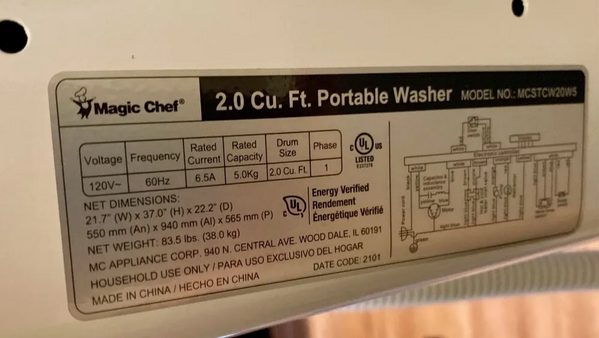 Magic Chef MCSTCW20W5 image