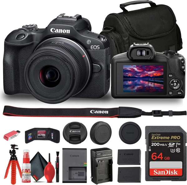 Canon EOS R100 RF-S18-45mm F4.5-6.3 IS STM Lens Kit image