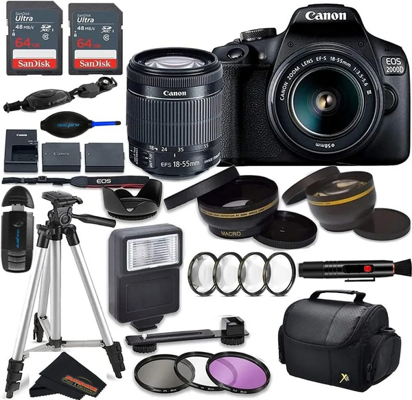 Canon 2000D digital camera with 18-55mm Lens image